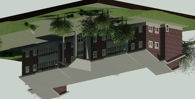 HUNA office-building model in its academic site study