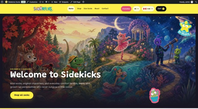 The new Sidekicks homepage