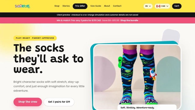 Sidekicks storefront preview